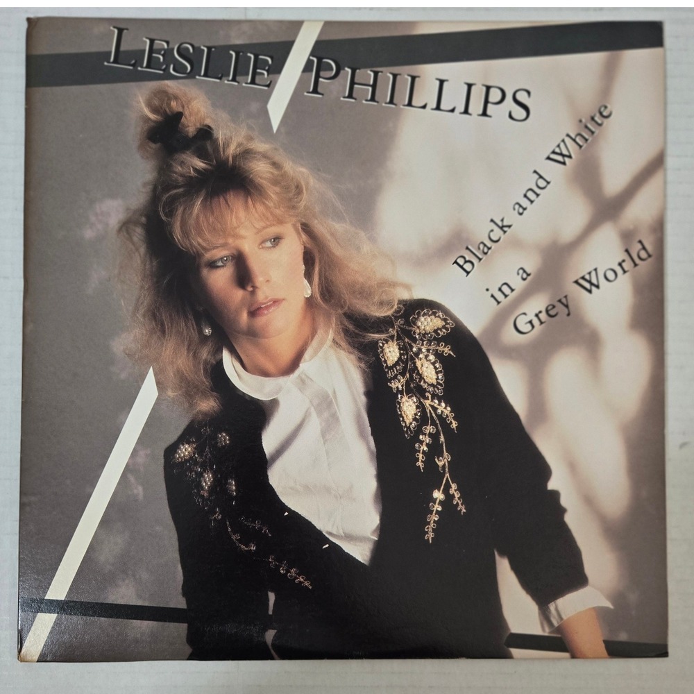 Leslie Phillips Black and White in a Grey World Vinyl LP 1985 Myrrh (80s Gospel)